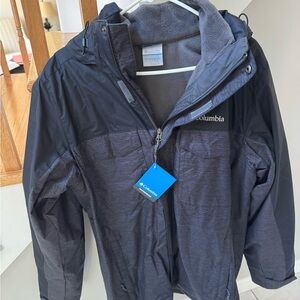 Columbia Charcoal and Black Fleece Jacket